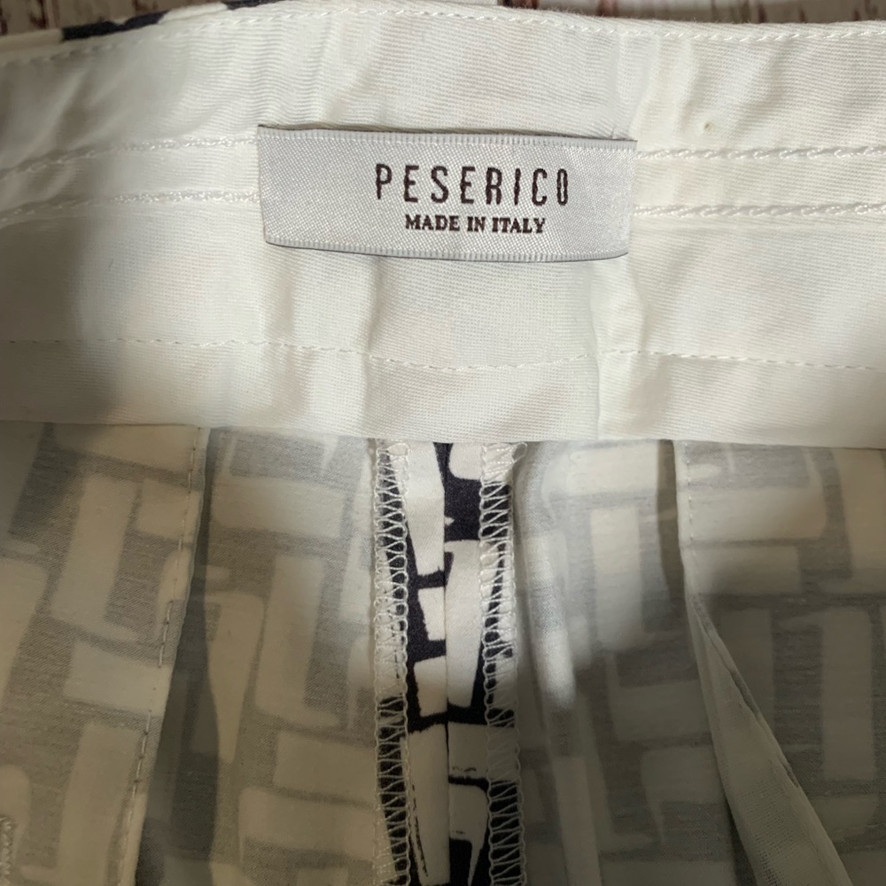 Perserico trouser straight leg ankle pant. Charcoal/white. Size 46 (US 10). - Picture 7 of 16